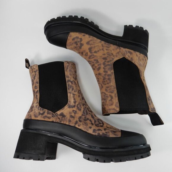 Timberland Kori Park 2.0 Chelsea Boots Size 9 Leopard Black Heel Lug Sole NEW - Picture 9 of 15